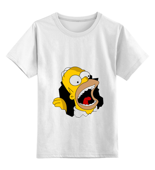 Заказать детскую футболку в Москве. Детская футболка классическая унисекс Homer Simpson от AppleJack_38rus - готовые дизайны и нанесение принтов.