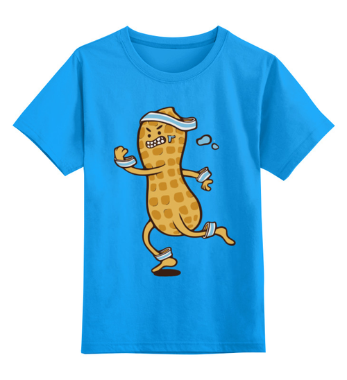 Заказать детскую футболку в Москве. Детская футболка классическая унисекс Арахис спортсмен от coolmag - готовые дизайны и нанесение принтов.