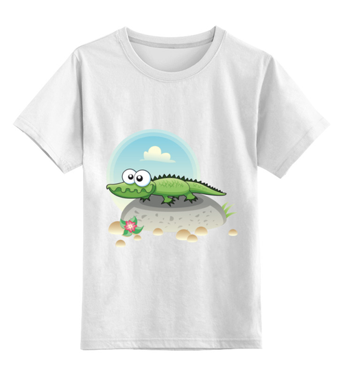 Заказать детскую футболку в Москве. Детская футболка классическая унисекс Крокодил от BeliySlon - готовые дизайны и нанесение принтов.