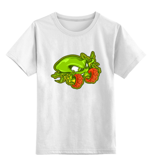 Заказать детскую футболку в Москве. Детская футболка классическая унисекс Осьминог от fanart - готовые дизайны и нанесение принтов.