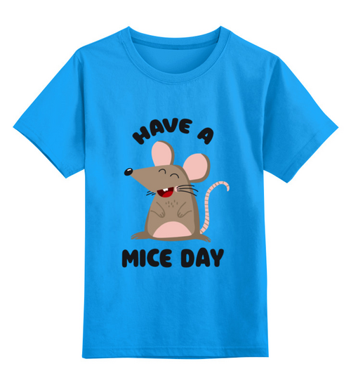 Заказать детскую футболку в Москве. Детская футболка классическая унисекс Мышка  от T-shirt print  - готовые дизайны и нанесение принтов.