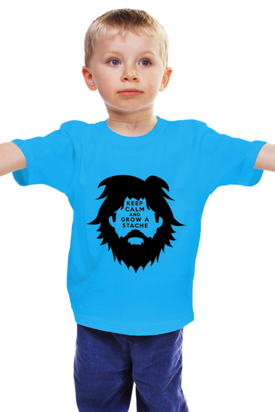 Заказать детскую футболку в Москве. Детская футболка классическая унисекс Борода от Hop Shop - готовые дизайны и нанесение принтов.