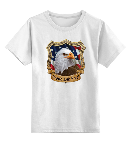 Заказать детскую футболку в Москве. Детская футболка классическая унисекс American Eagle от Leichenwagen - готовые дизайны и нанесение принтов.