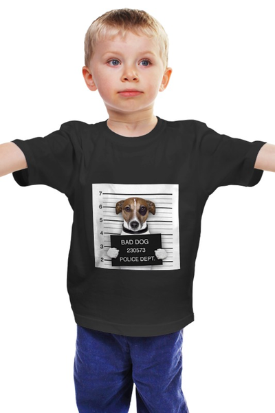 Заказать детскую футболку в Москве. Детская футболка классическая унисекс Bad Dog (Плохой пес) от Easy-store - готовые дизайны и нанесение принтов.