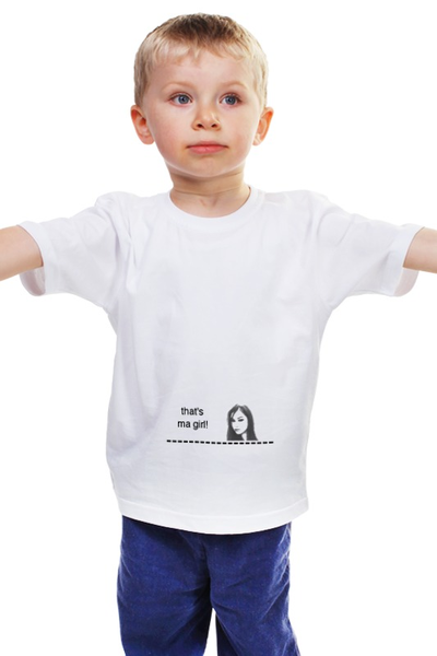 Заказать детскую футболку в Москве. Детская футболка классическая унисекс that's ma girl! от RSivakov - готовые дизайны и нанесение принтов.