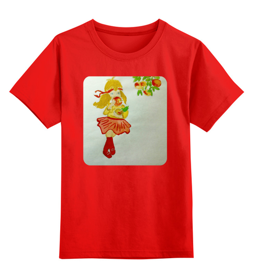 Заказать детскую футболку в Москве. Детская футболка классическая унисекс Яблочко от mrs-snit@yandex.ru - готовые дизайны и нанесение принтов.