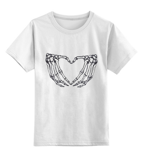 Заказать детскую футболку в Москве. Детская футболка классическая унисекс Скелет Любовь от MariYang  - готовые дизайны и нанесение принтов.