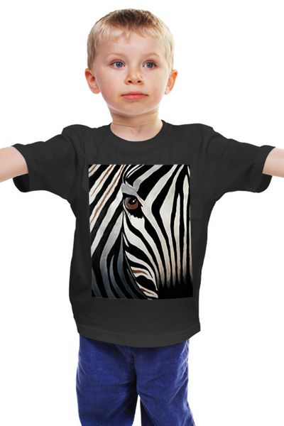 Заказать детскую футболку в Москве. Детская футболка классическая унисекс Зебра  от zdarof@rambler.ru - готовые дизайны и нанесение принтов.