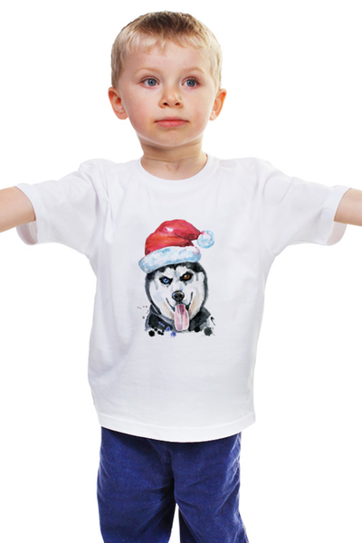 Заказать детскую футболку в Москве. Детская футболка классическая унисекс Хаски от THE_NISE  - готовые дизайны и нанесение принтов.