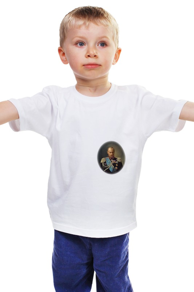Заказать детскую футболку в Москве. Детская футболка классическая унисекс Путин Царь от qlllp.ru - готовые дизайны и нанесение принтов.