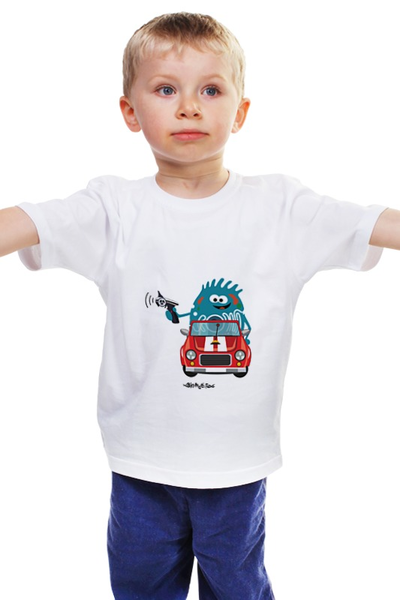 Заказать детскую футболку в Москве. Детская футболка классическая унисекс Переходим на электромобили от Biohab.ru - готовые дизайны и нанесение принтов.