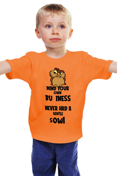 Заказать детскую футболку в Москве. Детская футболка классическая унисекс Сова   от T-shirt print  - готовые дизайны и нанесение принтов.