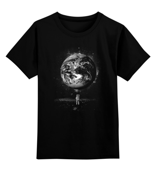 Заказать детскую футболку в Москве. Детская футболка классическая унисекс Человек на луне от printik - готовые дизайны и нанесение принтов.