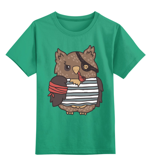 Заказать детскую футболку в Москве. Детская футболка классическая унисекс Сова-пират от hideo_kojima - готовые дизайны и нанесение принтов.