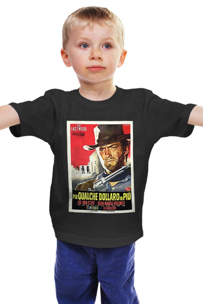 Заказать детскую футболку в Москве. Детская футболка классическая унисекс Клинт Иствуд от Виктор Гришин - готовые дизайны и нанесение принтов.