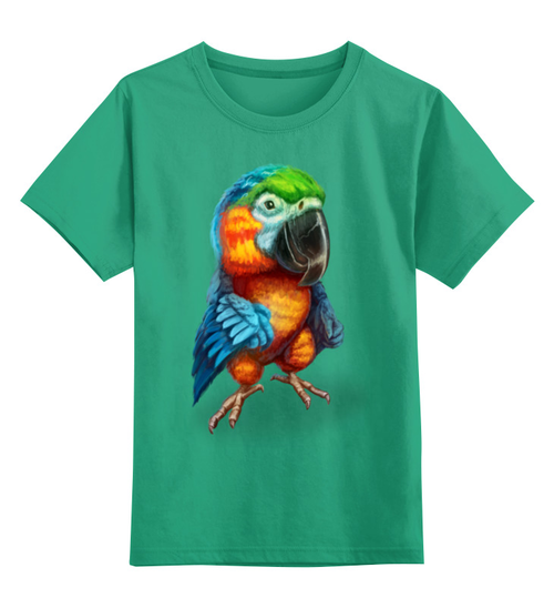Заказать детскую футболку в Москве. Детская футболка классическая унисекс Милый попугай от Ivan_ARTU  - готовые дизайны и нанесение принтов.