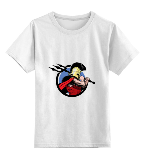 Заказать детскую футболку в Москве. Детская футболка классическая унисекс Спартанец от YellowCloverShop - готовые дизайны и нанесение принтов.