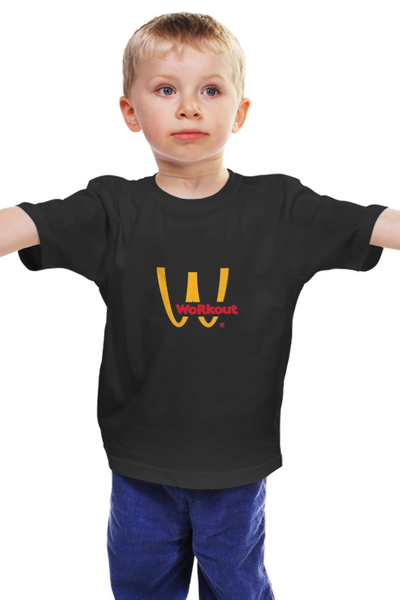 Заказать детскую футболку в Москве. Детская футболка классическая унисекс Workout mcdonalds от sabirzanov2015@mail.ru - готовые дизайны и нанесение принтов.