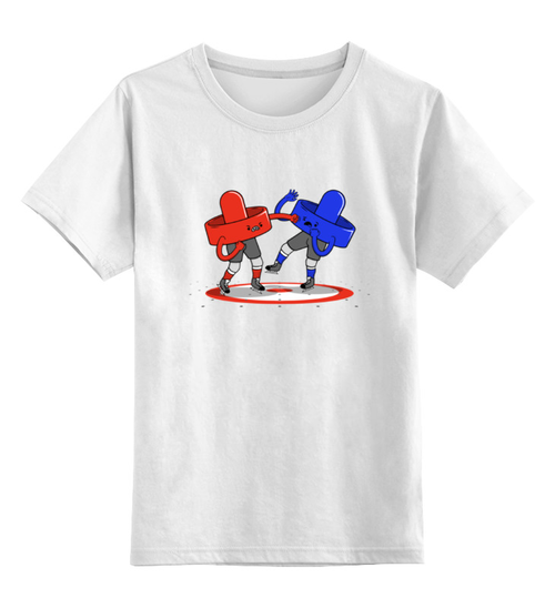 Заказать детскую футболку в Москве. Детская футболка классическая унисекс Аэрохоккей (Air hockey) от coolmag - готовые дизайны и нанесение принтов.