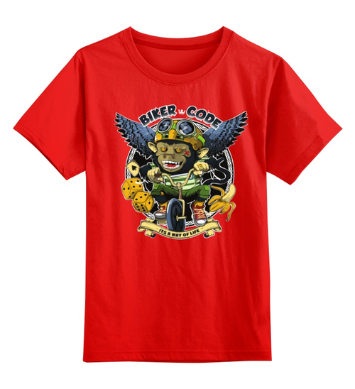 Заказать детскую футболку в Москве. Детская футболка классическая унисекс monkey от nova_lada - готовые дизайны и нанесение принтов.