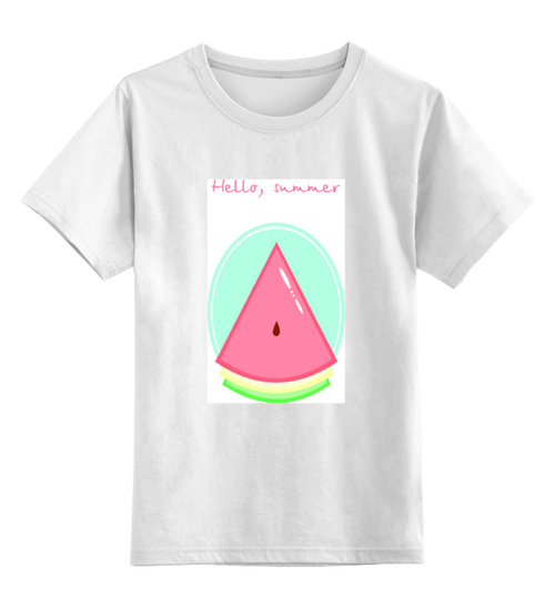 Заказать детскую футболку в Москве. Детская футболка классическая унисекс watermelon's paradise от Kerrie Compodoniko - готовые дизайны и нанесение принтов.