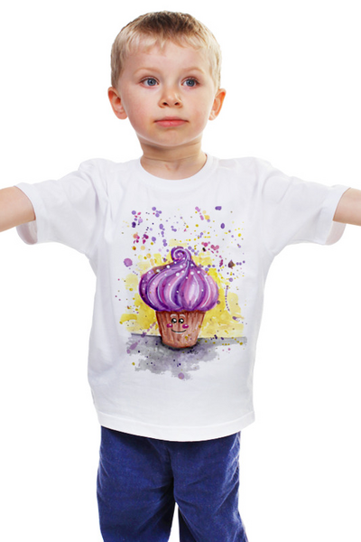 Заказать детскую футболку в Москве. Детская футболка классическая унисекс Сладкий кексик от d_ari.design@mail.ru - готовые дизайны и нанесение принтов.