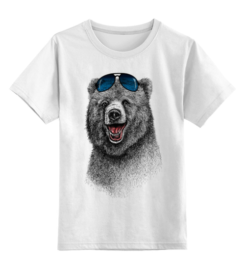Заказать детскую футболку в Москве. Детская футболка классическая унисекс Позитивный медведь от Leichenwagen - готовые дизайны и нанесение принтов.