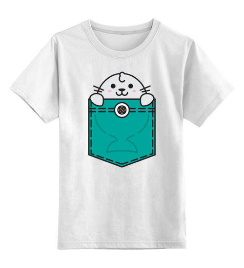 Заказать детскую футболку в Москве. Детская футболка классическая унисекс Тюлень от fanart - готовые дизайны и нанесение принтов.