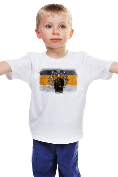 Заказать детскую футболку в Москве. Детская футболка классическая унисекс Александр III / Российская Империя от Leichenwagen - готовые дизайны и нанесение принтов.