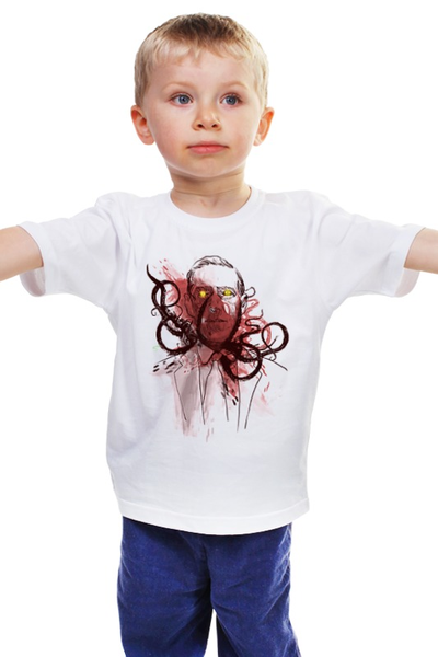 Заказать детскую футболку в Москве. Детская футболка классическая унисекс Лавкрафт от printik - готовые дизайны и нанесение принтов.