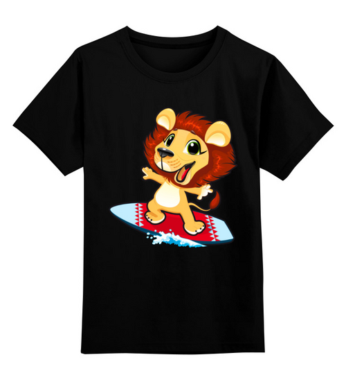 Заказать детскую футболку в Москве. Детская футболка классическая унисекс Серфинг  от T-shirt print  - готовые дизайны и нанесение принтов.