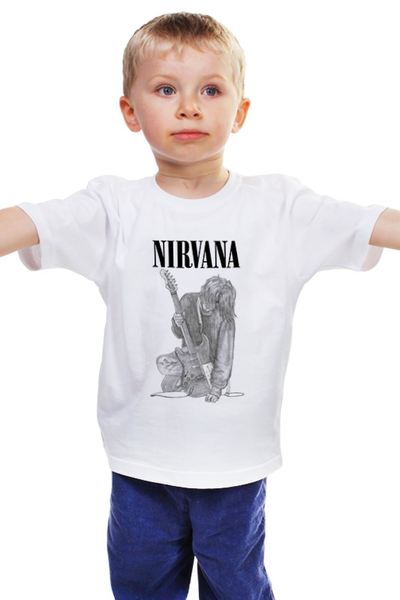Заказать детскую футболку в Москве. Детская футболка классическая унисекс Kurt Cobain  от rancid - готовые дизайны и нанесение принтов.