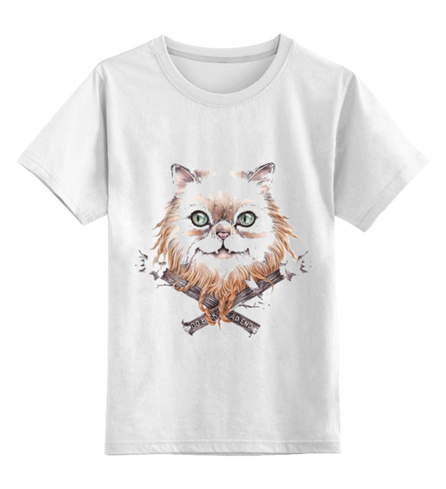 Заказать детскую футболку в Москве. Детская футболка классическая унисекс рыжий кот от olga - готовые дизайны и нанесение принтов.