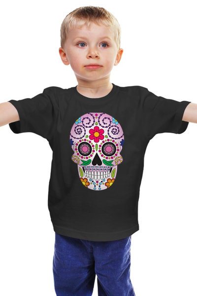 Заказать детскую футболку в Москве. Детская футболка классическая унисекс Череп от Roma Mesina - готовые дизайны и нанесение принтов.