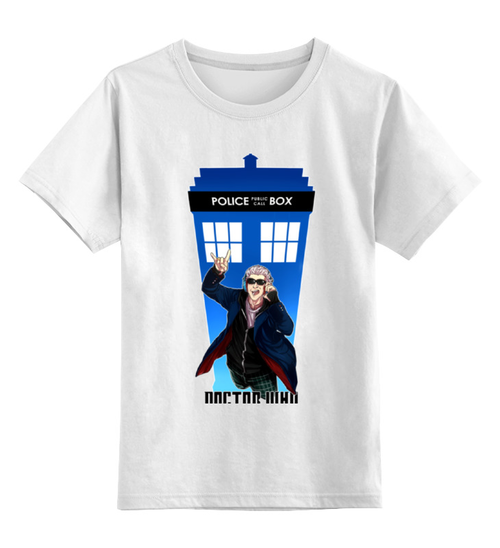 Заказать детскую футболку в Москве. Детская футболка классическая унисекс Доктор Кто (Doctor Who) от Cosmic Shine - готовые дизайны и нанесение принтов.