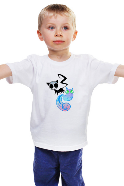 Заказать детскую футболку в Москве. Детская футболка классическая унисекс Котики от Дана Столыпина - готовые дизайны и нанесение принтов.