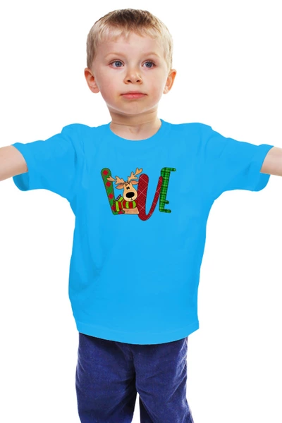 Заказать детскую футболку в Москве. Детская футболка классическая унисекс РОЖДЕСТВЕНСКАЯ ЛЮБОВЬ от cooldesign  - готовые дизайны и нанесение принтов.