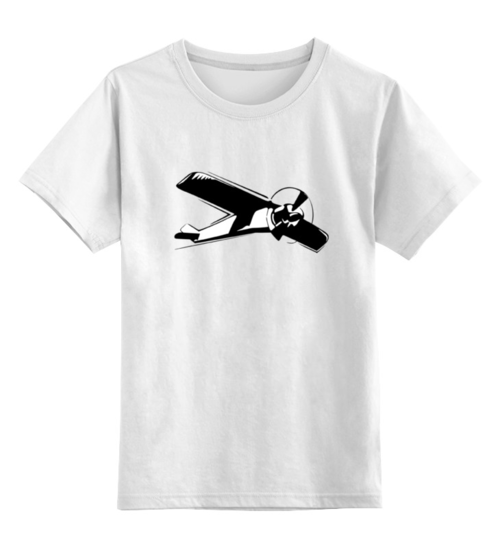 Заказать детскую футболку в Москве. Детская футболка классическая унисекс Самолет от ПРИНТЫ ПЕЧАТЬ  - готовые дизайны и нанесение принтов.