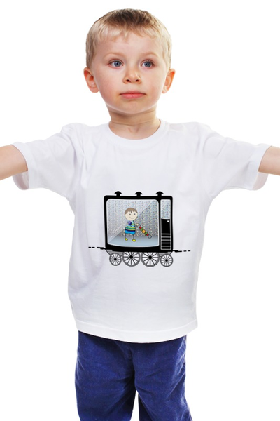 Заказать детскую футболку в Москве. Детская футболка классическая унисекс Совсем маленький от PolinaPo - готовые дизайны и нанесение принтов.