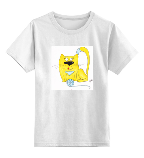 Заказать детскую футболку в Москве. Детская футболка классическая унисекс Солнечный кот от galkagalka - готовые дизайны и нанесение принтов.