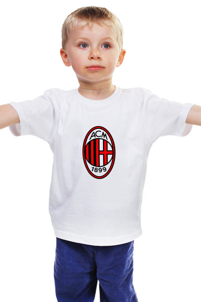 Заказать детскую футболку в Москве. Детская футболка классическая унисекс AC Milan от THE_NISE  - готовые дизайны и нанесение принтов.
