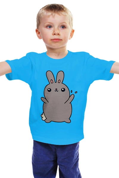 Заказать детскую футболку в Москве. Детская футболка классическая унисекс Милый зайка от skynatural - готовые дизайны и нанесение принтов.
