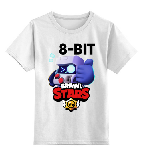 Заказать детскую футболку в Москве. Детская футболка классическая унисекс Brawl Stars 8-bit  от weeert - готовые дизайны и нанесение принтов.