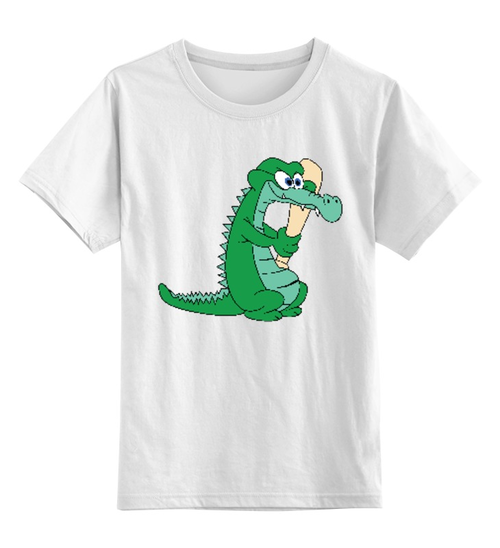 Заказать детскую футболку в Москве. Детская футболка классическая унисекс крокодил от ches2013 - готовые дизайны и нанесение принтов.