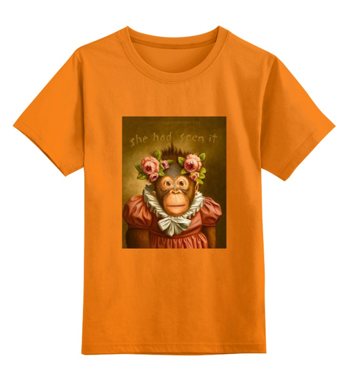 Заказать детскую футболку в Москве. Детская футболка классическая унисекс Обезьянка 3 от Виктор Гришин - готовые дизайны и нанесение принтов.