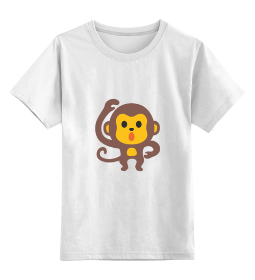Заказать детскую футболку в Москве. Детская футболка классическая унисекс Мартышка от Easy-store - готовые дизайны и нанесение принтов.