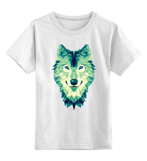 Заказать детскую футболку в Москве. Детская футболка классическая унисекс Полигональный Волк от oldman - готовые дизайны и нанесение принтов.