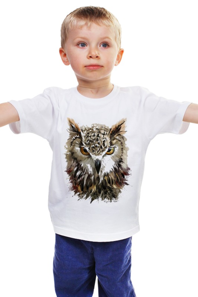 Заказать детскую футболку в Москве. Детская футболка классическая унисекс Мудрая сова от Виктор Гришин - готовые дизайны и нанесение принтов.