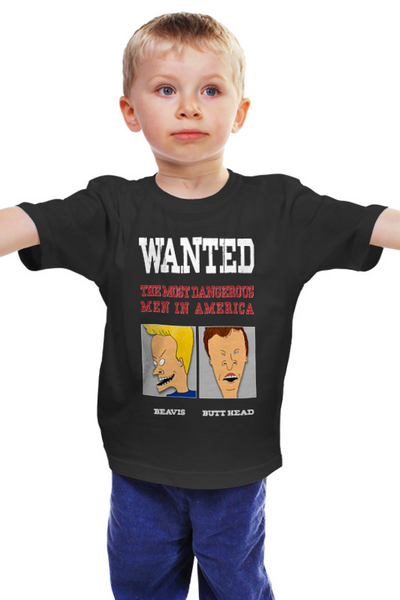 Заказать детскую футболку в Москве. Детская футболка классическая унисекс ⚠ Wanted ⚠ от balden - готовые дизайны и нанесение принтов.