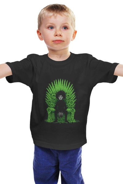 Заказать детскую футболку в Москве. Детская футболка классическая унисекс Эдвард Руки-ножницы на железном троне от YellowCloverShop - готовые дизайны и нанесение принтов.